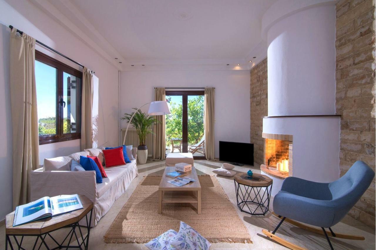 Luxury Villa Rosita W Heated Pool - Nature And Relax Epano Vathia Екстер'єр фото